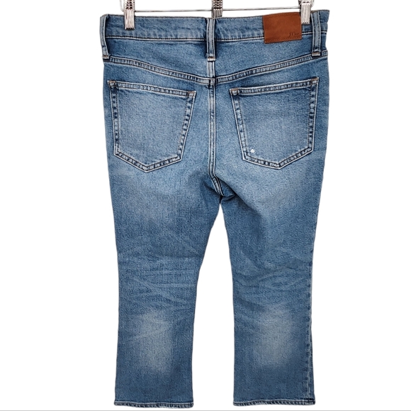 J. Crew Demi Boot Crop Jeans Mid-rise Distressed Medium Wash 27P - Picture 8 of 12